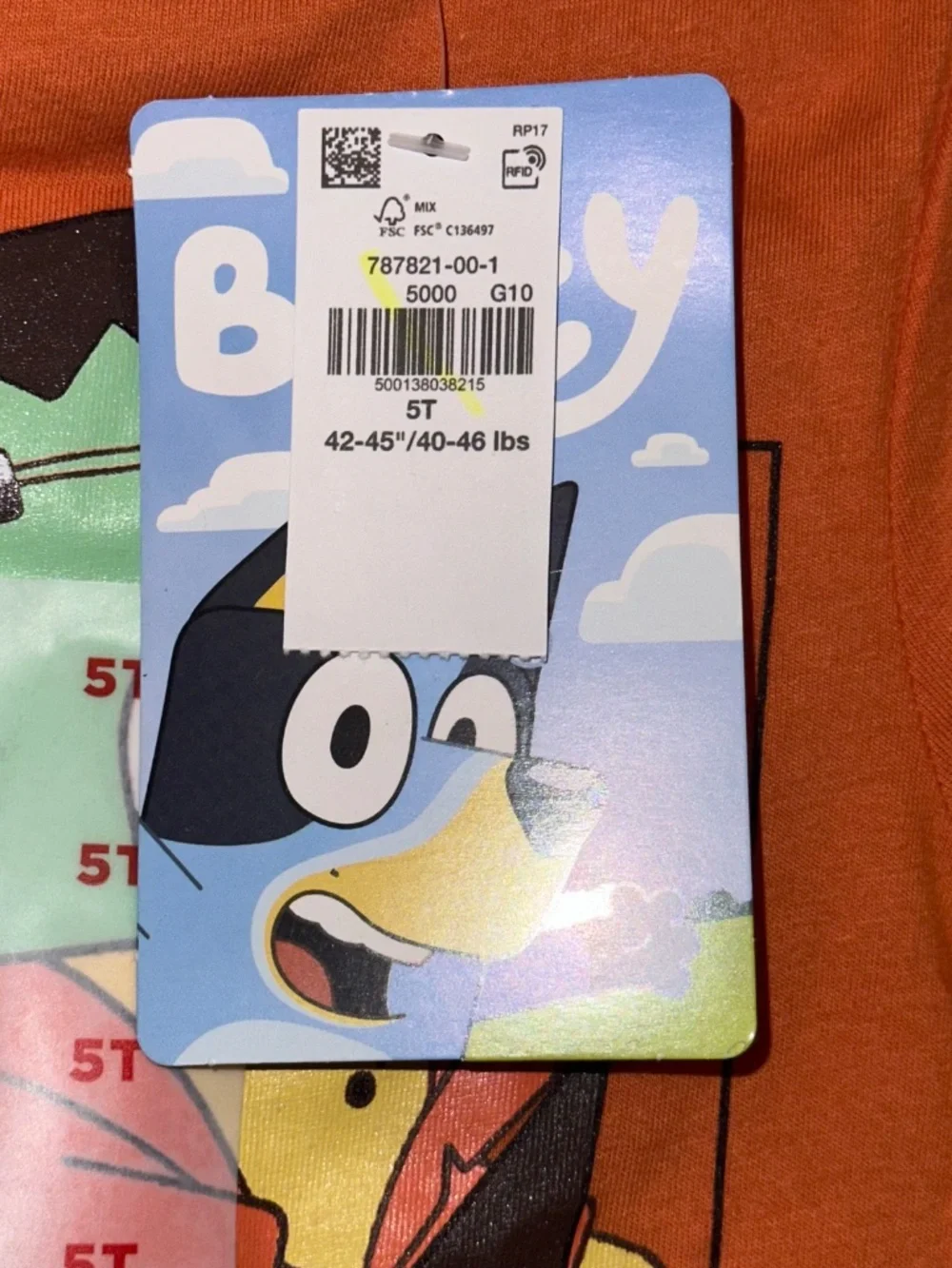 Old Navy Halloween Disney Bluey Boo Crew Bingo Lucky Honey T Tee Shirt NEW Sz 5T